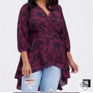 Torrid high low wrap top